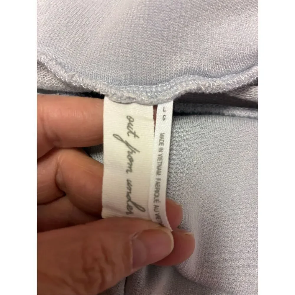 Out From Under Urban Outfitters Fold Flare Pant in Light Gray Bluish Size L